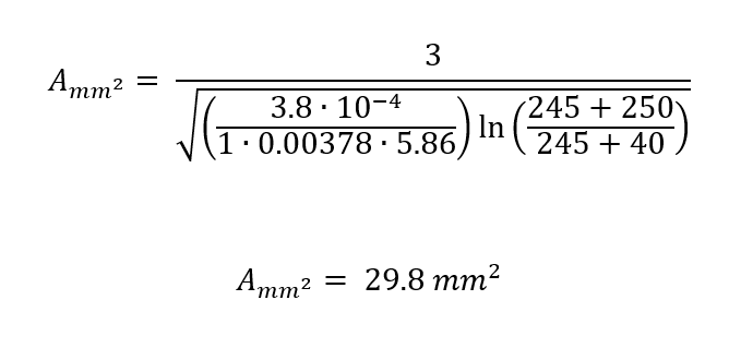 seccion minima conductor malla